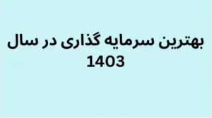 بهترین سرمایه گذاری در سال 1403